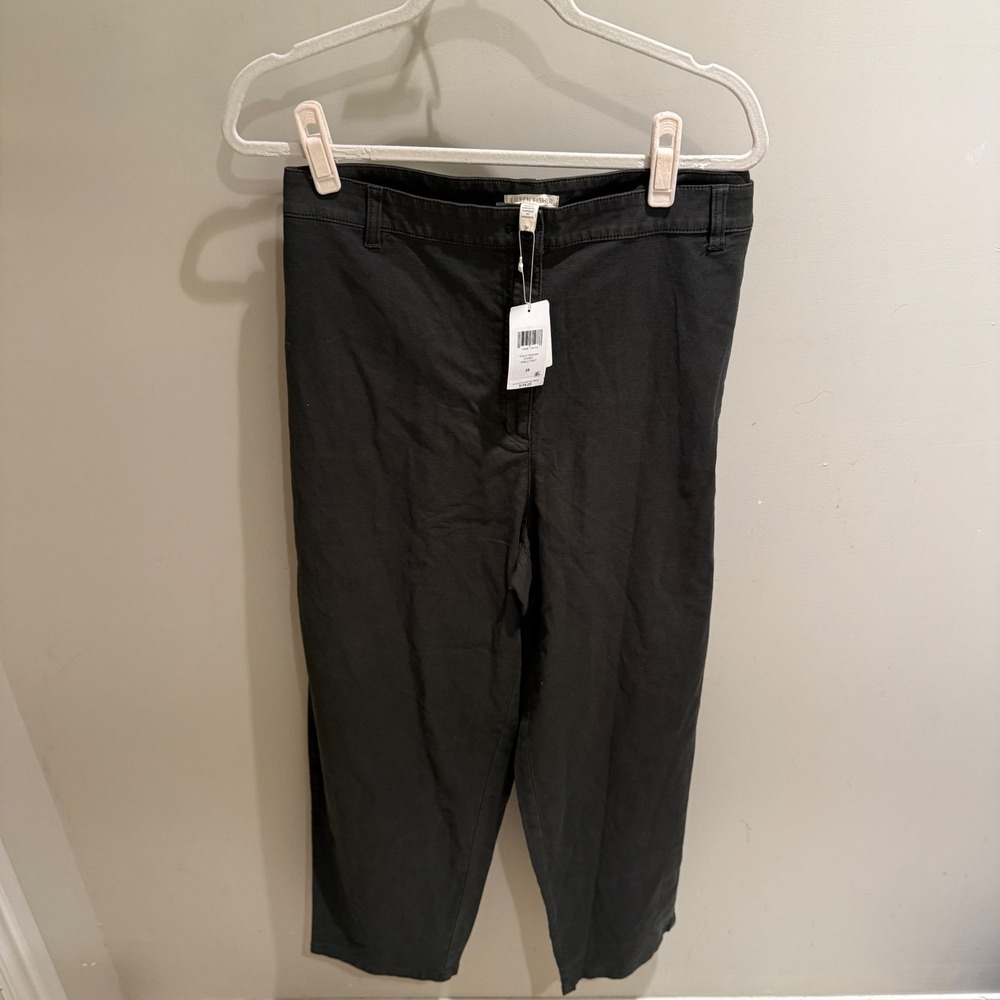 Eileen Fisher Seaweed Hemp Organic Cotton Ankle Pants Plus Size 26 S1SUZ-P8284M